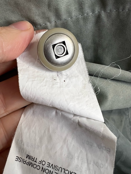 90s Y2K Luba matte sage green oversized boxy minimalist old money car coat - Picture 10 of 17